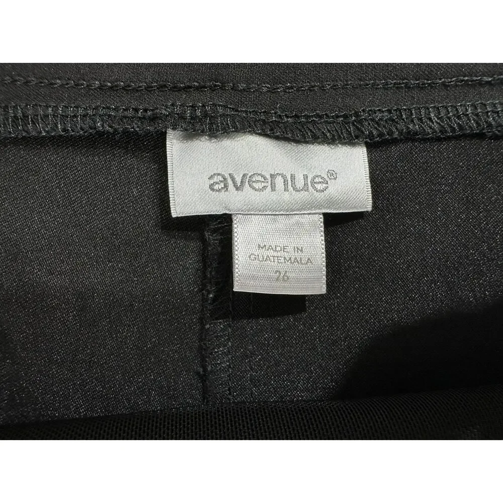 Avenue Ankle Pants Size 26 (47x26.5) Black Stretch‎ High Rise Classic Dressy